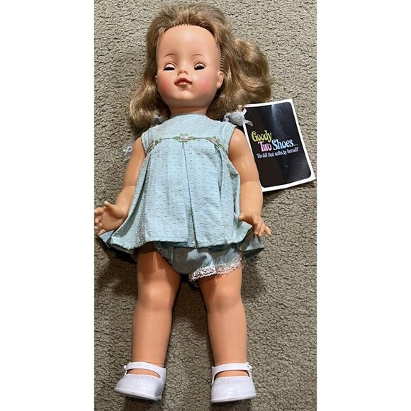 20” Vintage Big 1965 Goody Two Shoes DollSize OS Walking Doll With Tag! Clean!